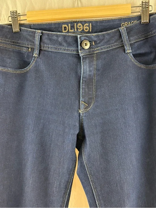 DL1961 Grace High Rise Straight Jeans in “Twilight” Dark Wash 32 - Picture 5 of 12